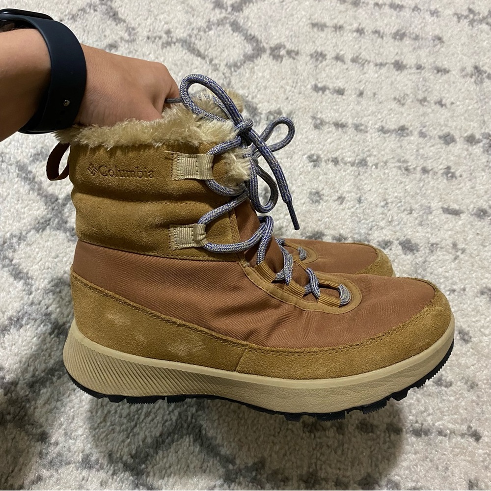 Columbia Women's Slopeside Peak Snow Shoe elk/beach size 6.5